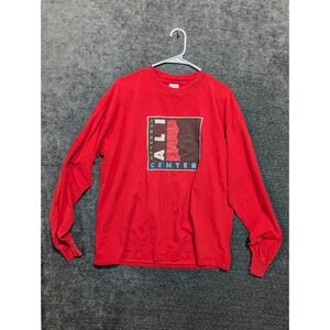 Muhammad Ali Center Red Long Sleeve T Shirt Mens XL Graphic Tee